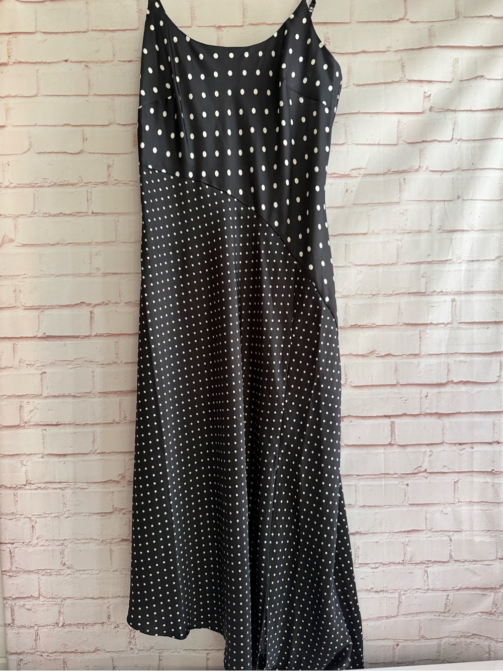 Classic Black Polka Dot Slip Dress